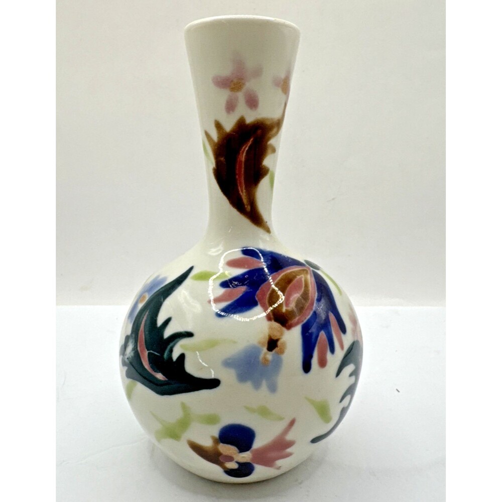 Stunning Zsolnay Hungary Porcelain Hand Painted Floral Flowers Vase numbered